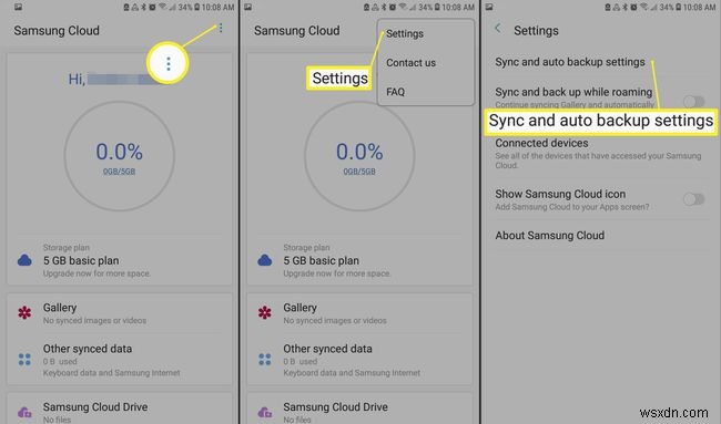 SamsungCloudにアクセスする方法 