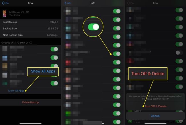 iCloudからアプリを削除する方法 