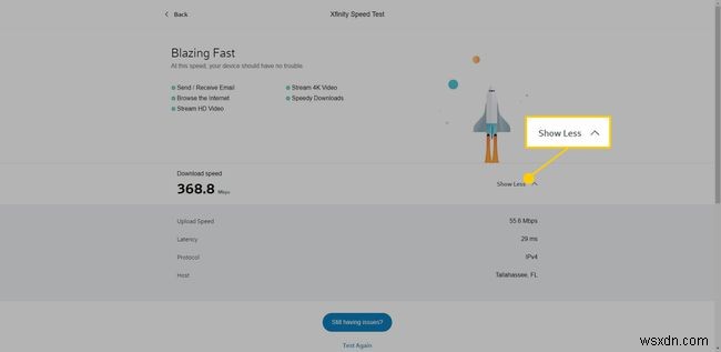 Comcast/Xfinityスピードテストレビュー 