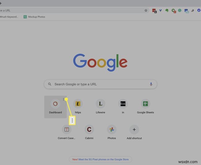 GoogleChromeで新しいタブのショートカットを削除する方法 