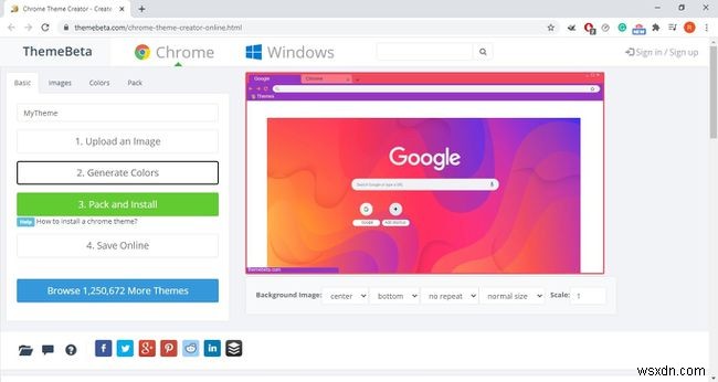 GoogleChromeテーマを作成する方法 