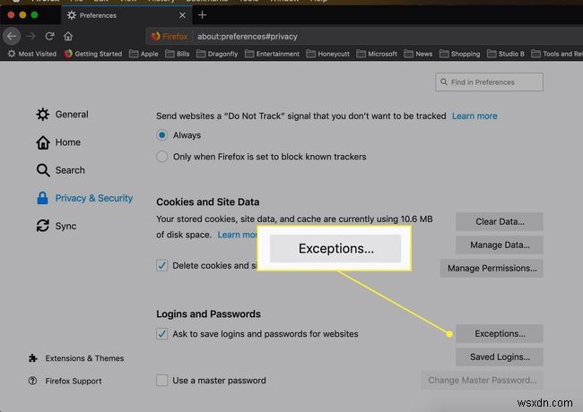 Firefoxのプライバシーとセキュリティ設定の使用方法 