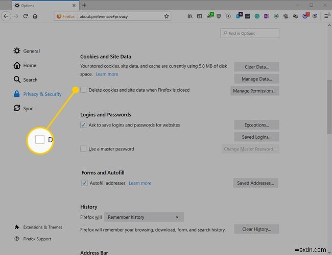MozillaFirefoxでプライベートデータをクリアする方法 