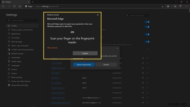 Microsoft EdgePasswordManagerの使用方法 