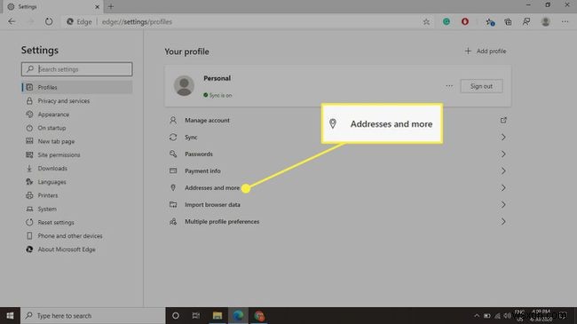 MicrosoftEdgeのオートフィル設定を管理する方法 