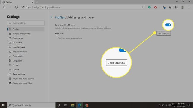 MicrosoftEdgeのオートフィル設定を管理する方法 