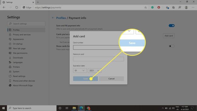 MicrosoftEdgeのオートフィル設定を管理する方法 