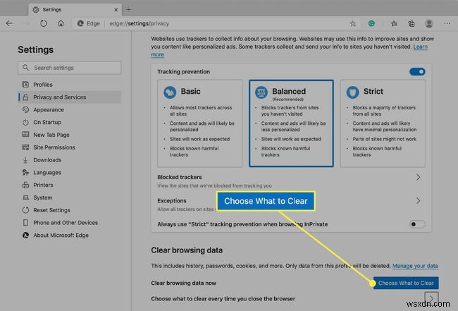 MicrosoftEdgeでの閲覧データの管理と削除 