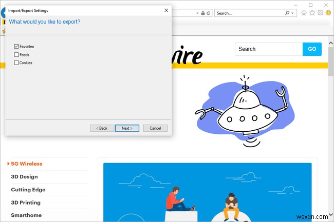 InternetExplorerのお気に入りを管理する方法 