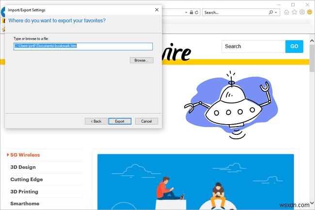 InternetExplorerのお気に入りを管理する方法 