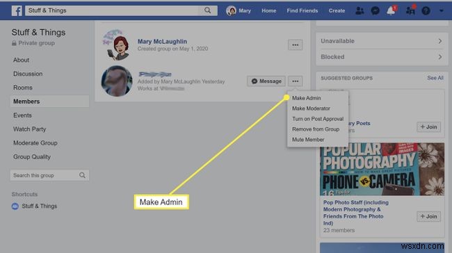 Facebookグループに管理者を追加する方法 