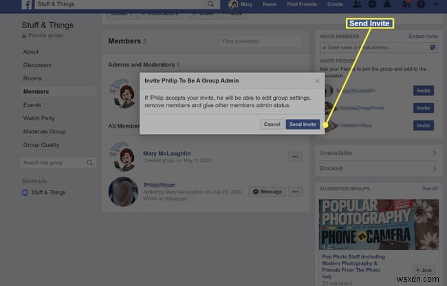 Facebookグループに管理者を追加する方法 