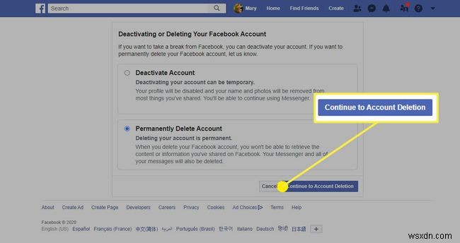 Facebookアカウントを完全に削除する方法 