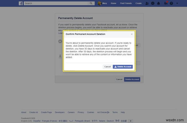 Facebookアカウントを完全に削除する方法 