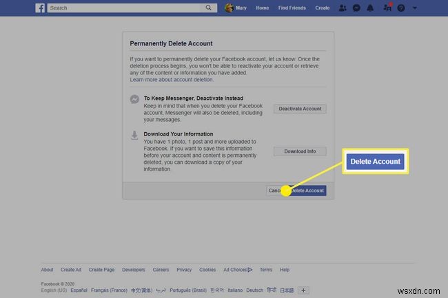 Facebookアカウントを完全に削除する方法 