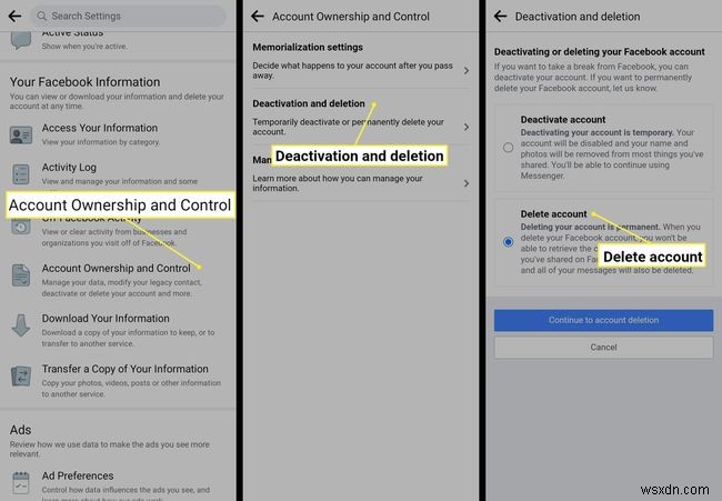 AndroidでFacebookアカウントを削除する方法 