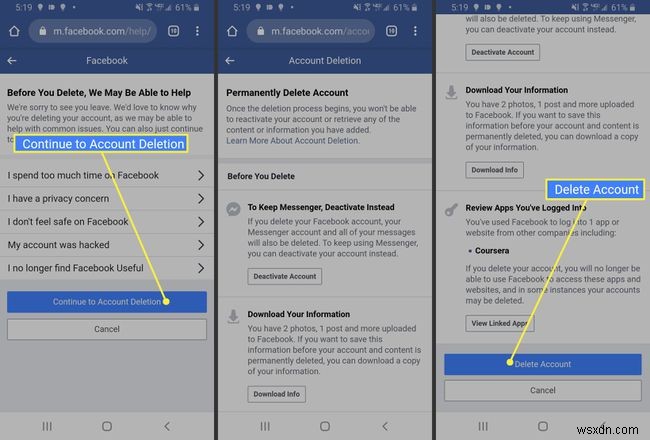 AndroidでFacebookアカウントを削除する方法 