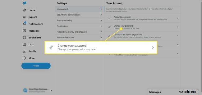 Twitterのパスワードを変更する方法 