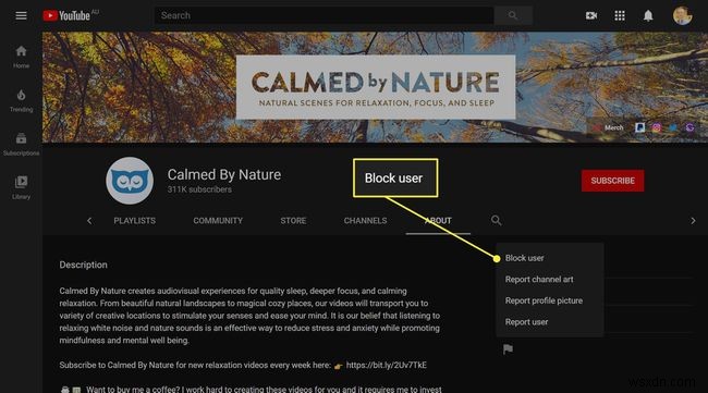 YouTubeチャンネルをブロックする方法 