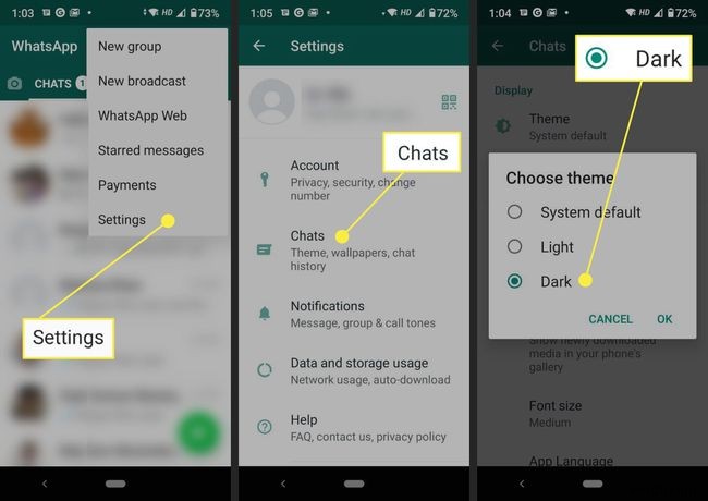 WhatsAppでダークモードを有効にする方法 