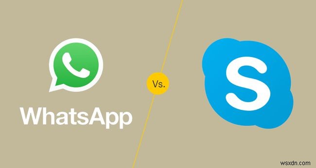 WhatsAppとSkype 