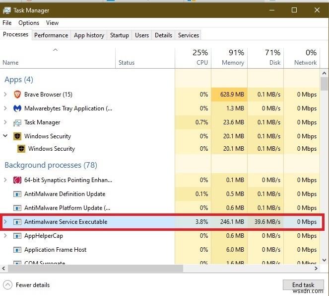 Windowsで「ウイルス対策サービスの実行可能」プロセスを無効にする必要がありますか？ 