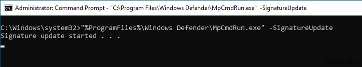 コマンドプロンプトからWindowsDefenderを使用する方法 