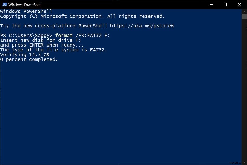 WindowsでFAT32でドライブをフォーマットする方法 