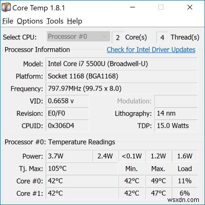 Windows10およびWindows11でCPU温度を確認する方法 