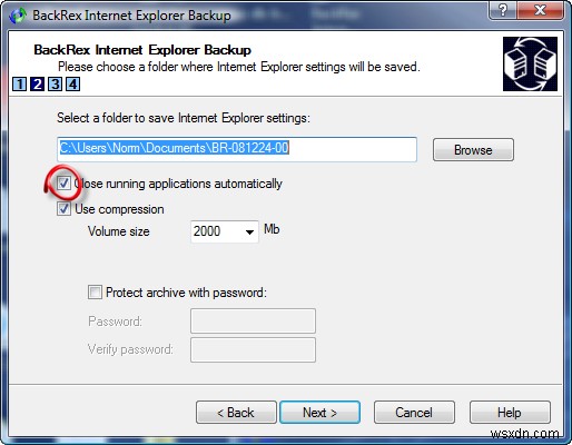 BackRexを使用してInternetExplorerの設定をバックアップする方法 
