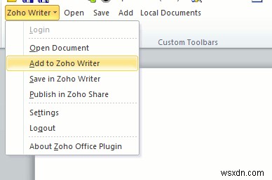 MS OfficeドキュメントをオンラインOfficeアプリ（Google Docs、Zoho、Office Live）に同期する方法 