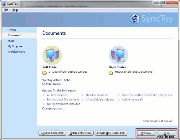 SyncToy：さらにもう1つの便利なWindowsバックアップ/同期ツール 