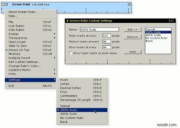 画像をフィットさせる6つのスクリーンルーラー 