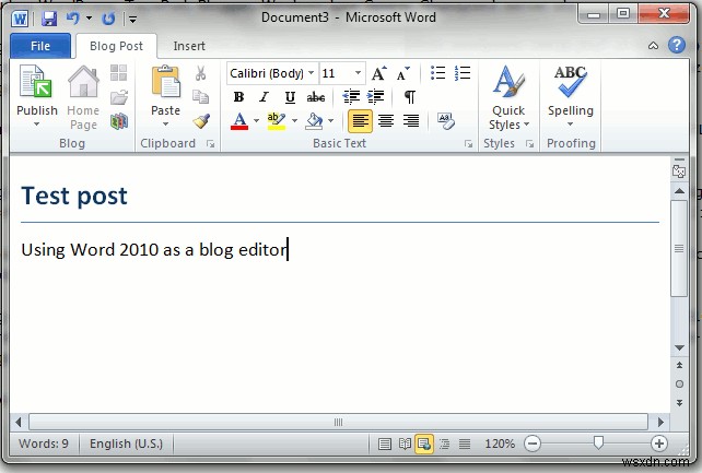 Word2010をオフラインブログエディターとして使用する方法 
