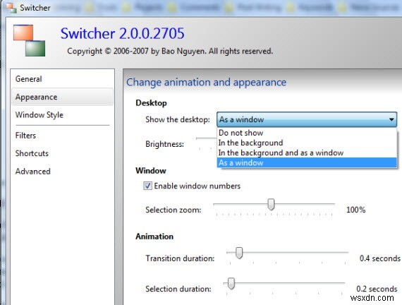 Switcher：Windows用のより優れたAlt-Tabの置き換え 