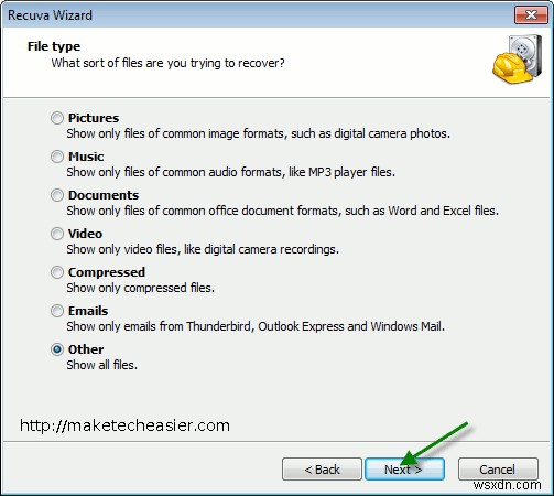 Windows7でRecuvaPortableを使用して削除されたファイルを復元する方法 