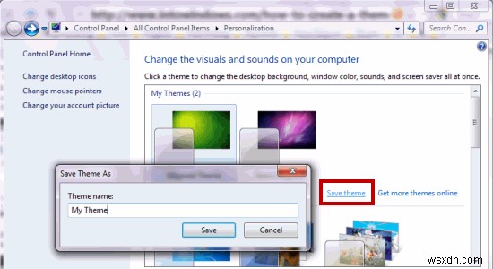 独自のWindows7テーマを作成する方法 