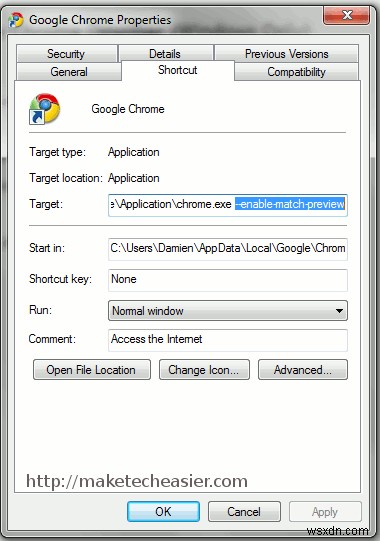 スニペット：Google Chrome OmnibarでGoogleインスタントを有効にする（Windowsのみ） 