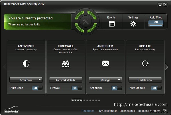 Bitdefender TotalSecurity2012でWindowsを完全に保護します 