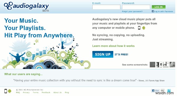 AudioGalaxy：AndroidとiOSに音楽をストリーミングする最も簡単な方法 