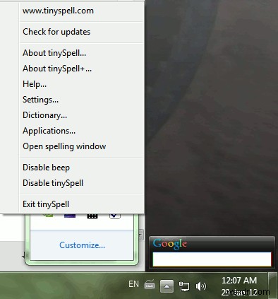 TinySpellを使用したWindowsアプリケーションへのスペルチェックの追加 