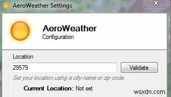 Windows7用のAeroWeatherで天気の変化を通知する 