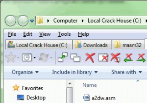 Windowsエクスプローラでタブ付きブラウジングが可能です。入手方法は次のとおりです 