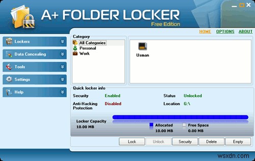 フォルダロッカーでフォルダを保護する[Windows] 