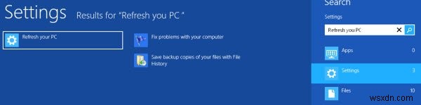 更新およびリセット機能を使用してWindows8を修復する方法 