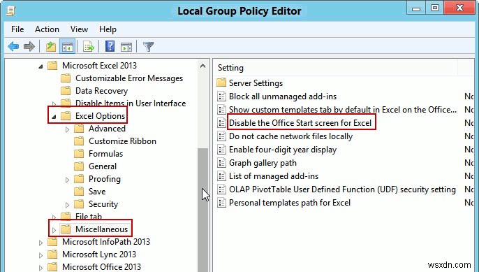 MicrosoftOffice2013でスタート画面を無効にする方法 