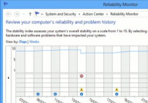 Windows8の信頼性モニターでPCの問題をトラブルシューティングする 