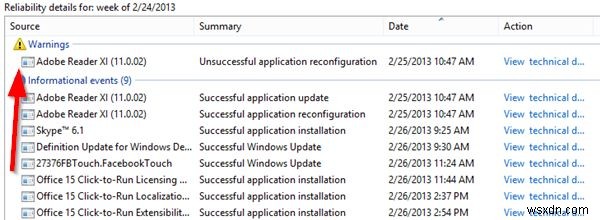 Windows8の信頼性モニターでPCの問題をトラブルシューティングする 