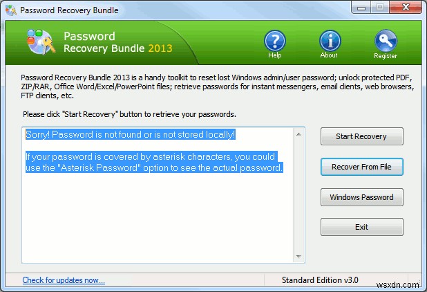 パスワード回復バンドル+プレゼントでWindowsアプリのパスワードを回復する 