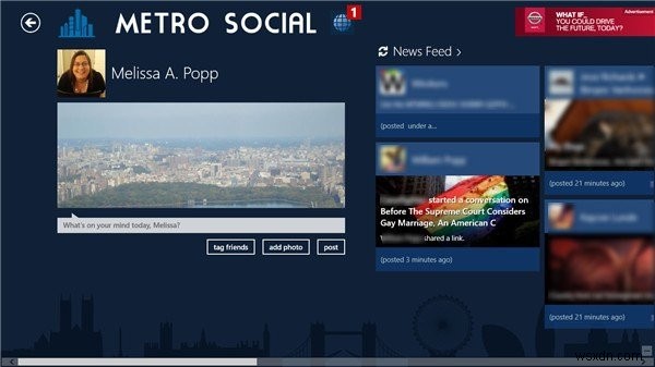 MetroSocialを使用してWindows8でより良いFacebookエクスペリエンスを取得する方法 